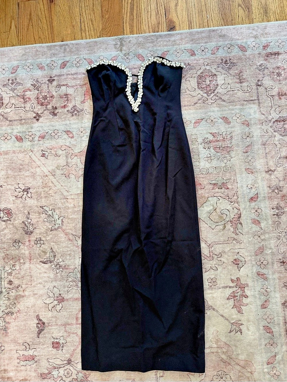 BARDOT Eleni Diamante Midi Dress Embellished Black Mini Dress Small